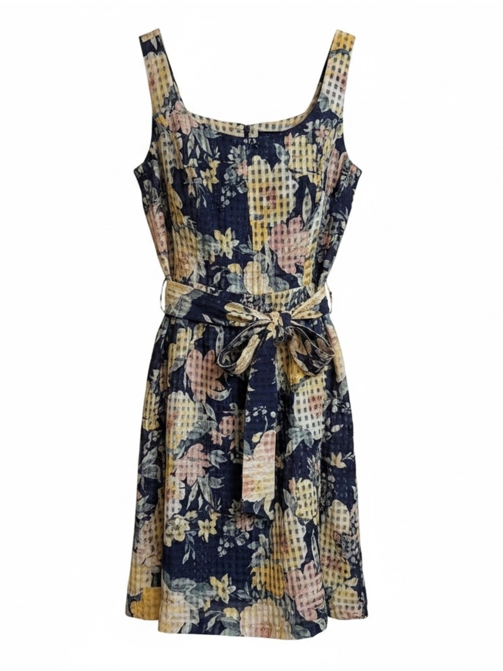 Anne Klein Navy Floral Midi Dress